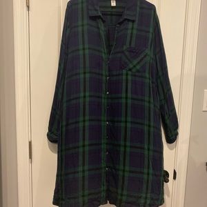 Plaid long sleeve dress